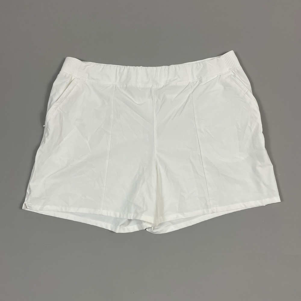 Columbia PFG White Fishing Shorts Womens XXL Athletic Outdoor Pockets Drawstring